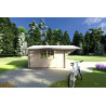 Casita de madera AUDREY 4x4, 40mm, lado izquierdo