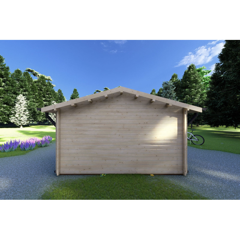 Casita de madera AUDREY 4x4, 40mm, parte trasera