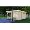 Casita de jardín ASIA 6x4, 44mm, lado derecho
