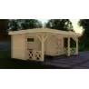Casita de jardín ASIA 6x4, 44mm, lado izquierdo