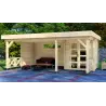 Casita de jardín ASIA 6x4, 44mm, vista frontal