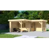 Casa de madera para jardín REBECCA 6x6, 44mm, vista frontal