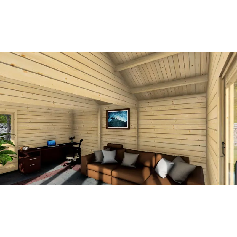 Casa de madera para jardín GRACE 5.5x4, 44mm, interior