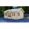 Casa de madera para jardín GRACE 5.5x4, 44mm, frente lado derecho
