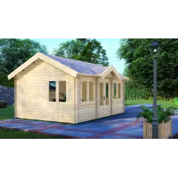Casa de madera para jardín GRACE 5.5x4, 44mm, lado izquierdo