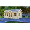 Casa de madera para jardín GRACE 5.5x4, 44mm, vista frontal