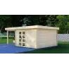 Casita de madera GISELLE 4x6, 44mm, parte trasera