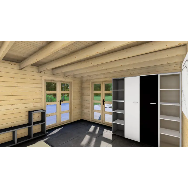 Casita de madera GISELLE 4x6, 44mm, interior