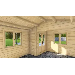 Casita de madera ANASTASIA 5x4, 44mm, interior