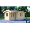 Casa de madera para jardín MONICA 5x4, 68mm,  vista frontal
