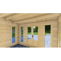 Casita de madera GABRIELLA 3x4, 44mm, interior