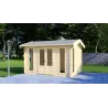 Casita de madera GABRIELLA 3x4, 44mm, vista frontal