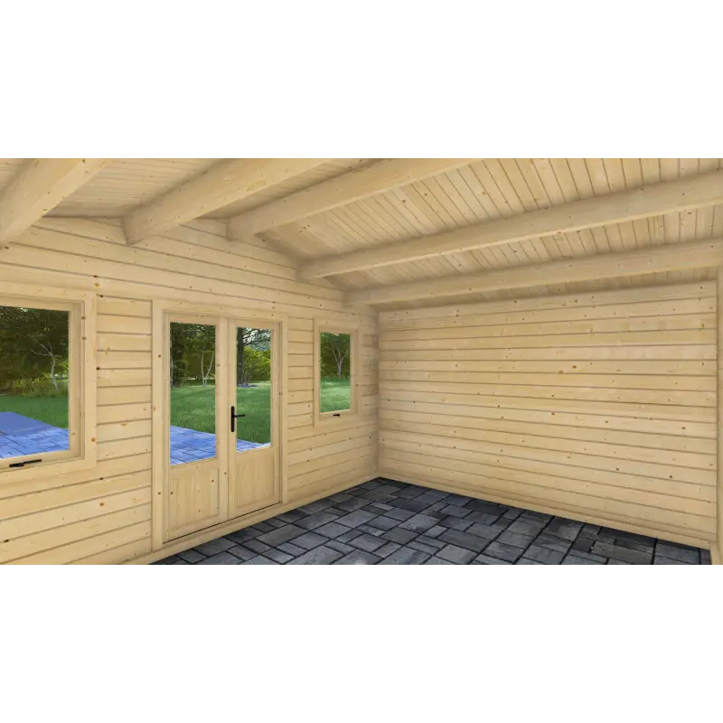 Casita de madera CLARISSA 4x5, 44mm, interior