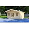 Casita de madera CLARISSA 4x5, 44mm, vista frontal