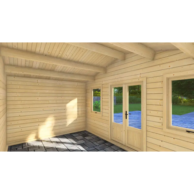 Caseta de jardín KATE 3x5, 44mm, interior