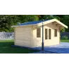 Caseta de jardín KATE 3x5, 44mm, frente lado izquierdo