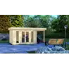 Casita de madera GWEN 5x3, 44mm, vista frontal