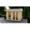 Cobertizo de madera AMELIA 3x3, 44mm, frente lado derecho