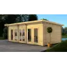 Casa de madera para jardín HOPE 7x4.5, 44mm, frente lado derecho
