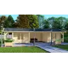 Casa de madera moderna ELEONORA 11.5x5, 44mm, vista frontal