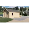 Cabaña de madera SAMANTHA 6x8, 68mm, parte trasera