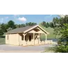Cabaña de madera SAMANTHA 6x8, 68mm, vista frontal