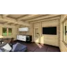 Casa de madera moderna ELETTRA 10.5x6, 68mm, interior open space