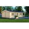 Cabaña de madera LAVINIA 5x10, 44mm, parte trasera