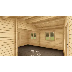 Oficina de jardín LAVINIA 5x10, 68mm, interior