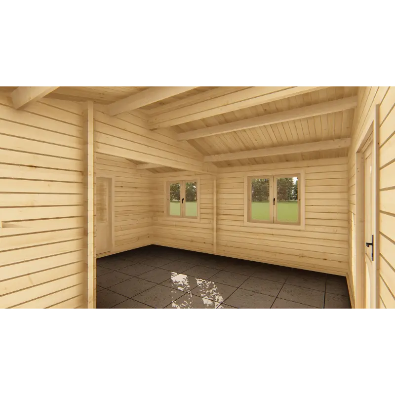Oficina de jardín LAVINIA 5x10, 68mm, interior