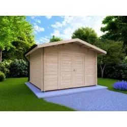 Casita de madera en entrega inmediata 4x3, 44mm, frente lado izquierdo