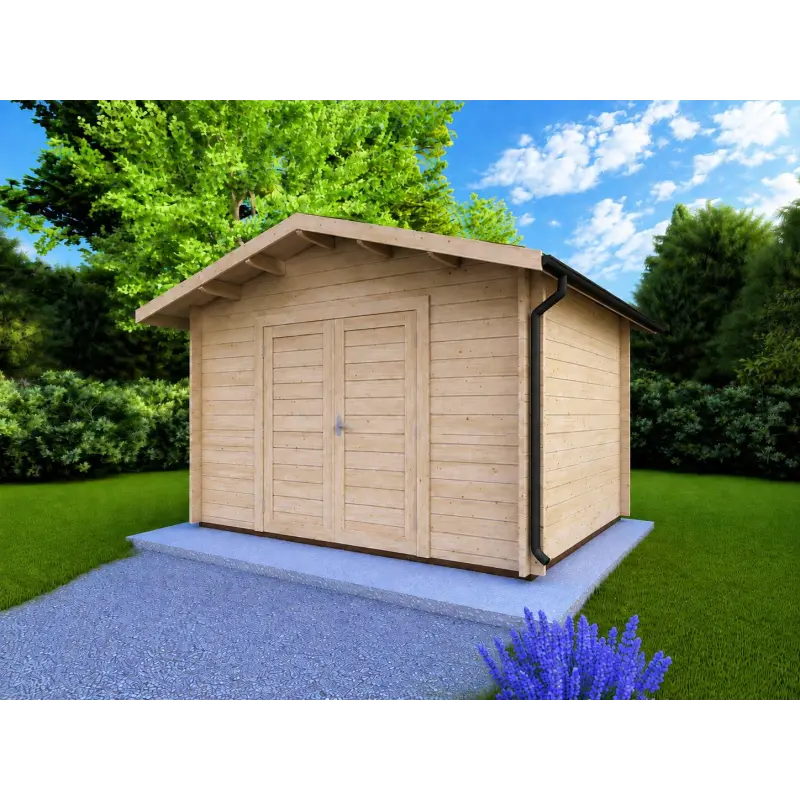 Casita de madera en entrega inmediata 4x3, 44mm, frente lado derecho