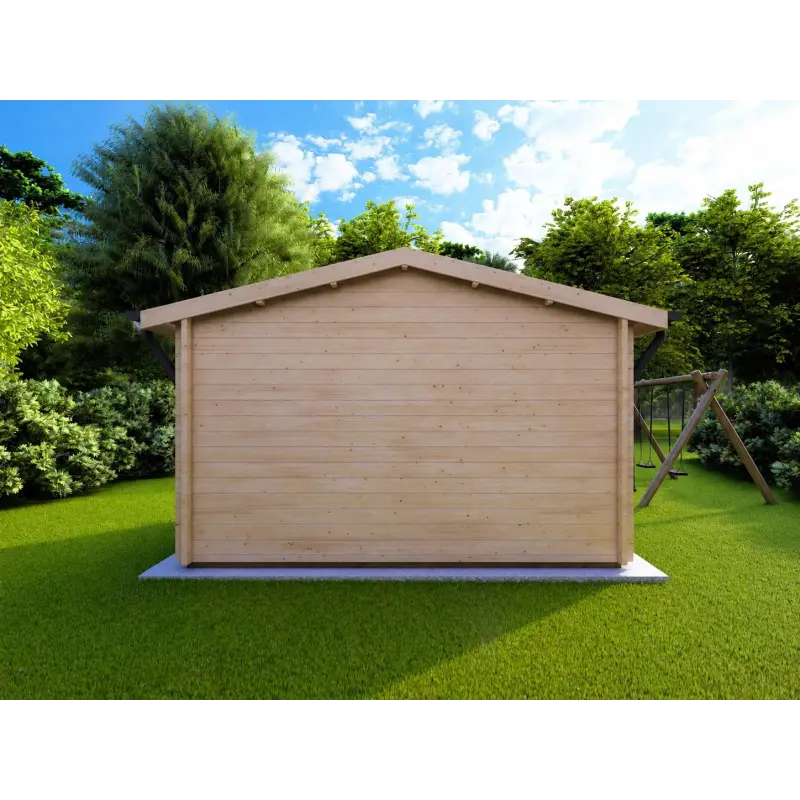 Casita de madera en entrega inmediata 4x3, 44mm, parte trasera