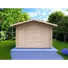 Casita de madera en entrega inmediata 4x3, 44mm, vista frontal
