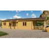 Casa de madera moderna AMANDA 6x14, 68mm, lado izquierdo