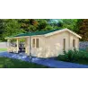 Casa de madera moderna WANDA 8.5x6, 44mm, lado derecho