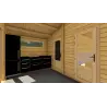 Casa de madera moderna WANDA 8.5x6, 68mm, interior open space