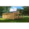 Casa de madera moderna WANDA 8.5x6, 68mm, parte trasera