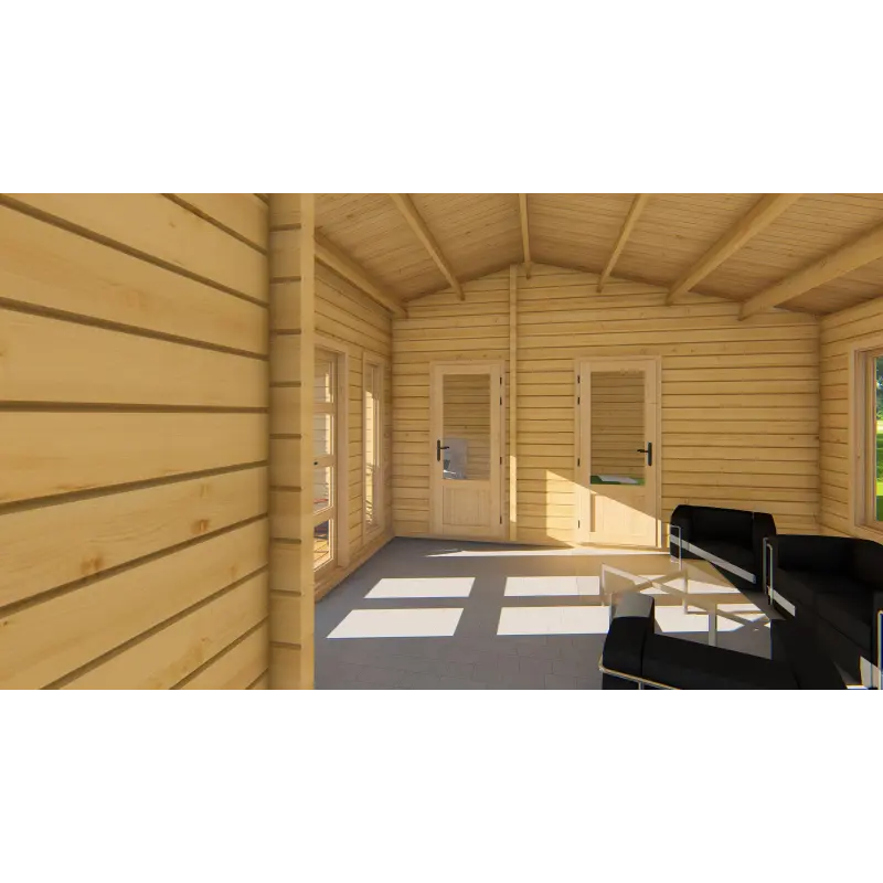 Oficina de jardín CHANTAL 10x6, 68mm, interior B