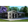 Casa de madera moderna VENERE 11x6, 68mm, lado izquierdo