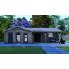 Casa de madera moderna VENERE 11x6, 68mm, vista frontal