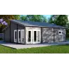 Casa de madera DILETTA 9x8, 68mm, frente lado izquierdo
