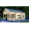 Casa aislada VANESSA 8x6, 44/100/44mm, frente lado derecho