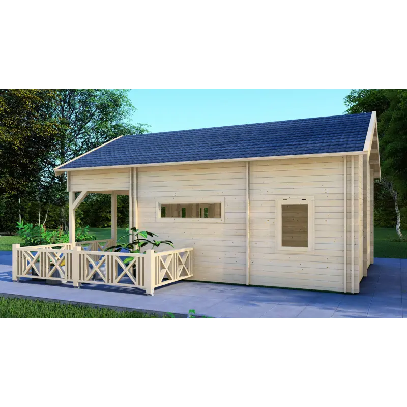 Casa aislada VANESSA 8x6, 44/100/44mm, lado derecho