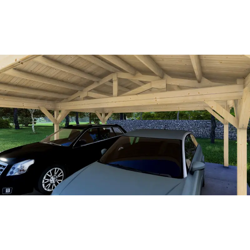 Pérgola para coches 6x6, interior