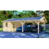 Pérgola de madera doble 8x6, 44mm, frente lado derecho