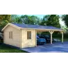 Pérgola de madera doble 8x6, 44mm, lado izquierdo