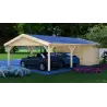 Pérgola de madera doble 8x6, 44mm, parte trasera