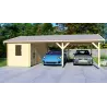Pérgola de madera doble 8x6, 44mm, vista frontal