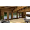 Casa de madera para jardín HOPE 7x4.5, 68mm, interior